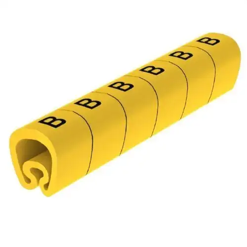Vorgeschnittene gelbe Markierer Ø18 PVC-beschichtet mit der Referenz 1813-B von der Marke UNEX