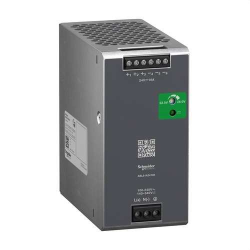 Optimiertes einphasiges geregeltes Netzteil 100-240V AC 24V 10A mit der Referenz ABLS1A24100 von der Marke SCHNEIDER ELECTRIC