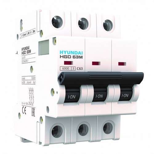 Leitungsschutzschalter STD 2P 16A Charakteristik C 6kA mit der Referenz HGD63-M2P016C von der Marke HYUNDAI