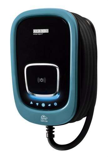 Einphasen-Elektroautoladegerät mit WLAN VIARIS UNI 7,4kW Typ 2 mit der Referenz OB94U220HA1 von der Marke ORBIS