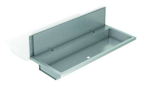 Kollektivwaschbecken Edelstahl 304 mit Spritzschutz 1200mm mit der Referenz GW08 41 04 01 von der Marke GENWEC