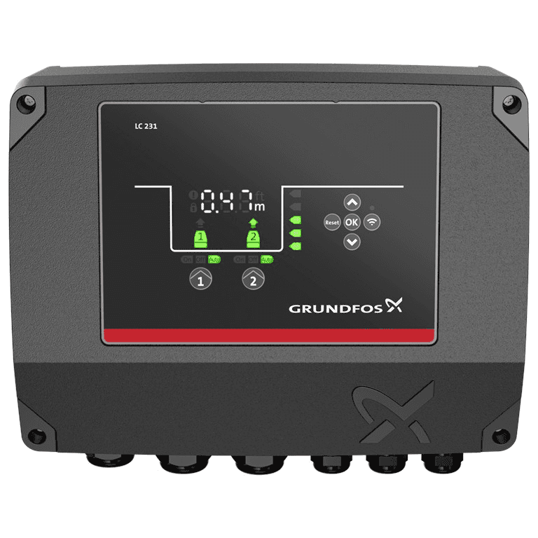 Grundfos Pumpensteuerung LC 231 2X 1-9 DOL 3X460 PI CE mit der Referenz 99369650 von der Marke GRUNDFOS
