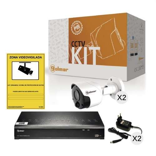 Basis-Kit Golmar KIT-2BHVR1P mit DVR und zwei Bullet PIR mit der Referenz 31600904 von der Marke GOLMAR