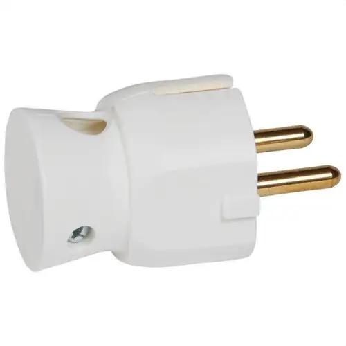 2P+T Stecker S/SEITLICH WEISS mit der Referenz 050316 von der Marke LEGRAND