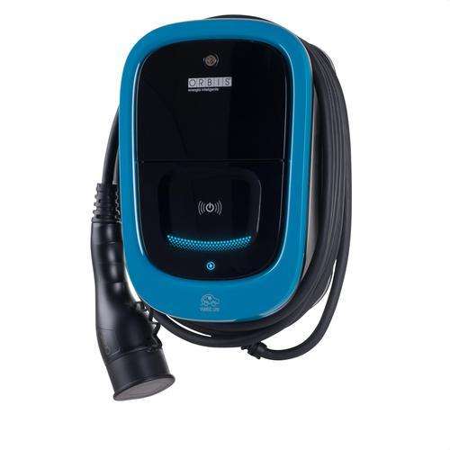 Einphasen-Elektroautoladegerät VIARIS UNI+ 7,4KW mit 5-Meter-Kabel mit der Referenz OB94U120HA1 von der Marke ORBIS