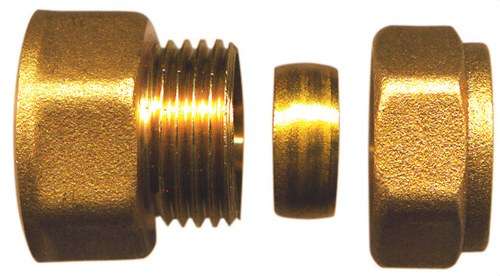 Gerade Messing-Kupplung, Innengewinde 1/2"x12mm mit der Referenz TAP00223 von der Marke ATUSA