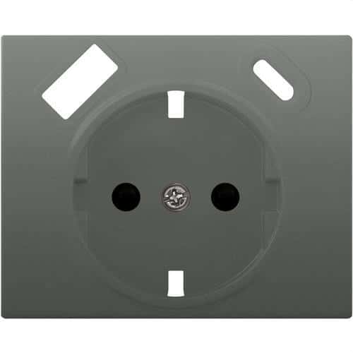 Schuko Socket Cover with Dual USB White Iris with reference 18724-USBC-AN from the brand BJC