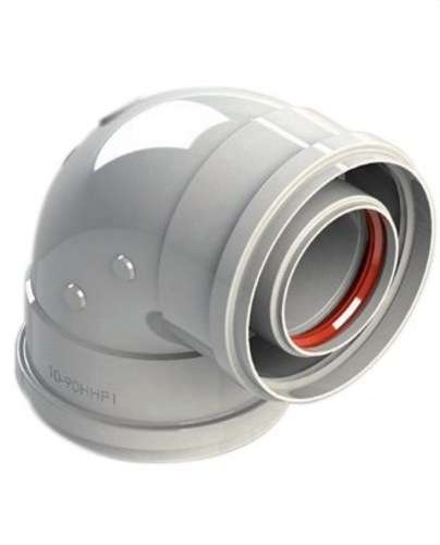 Kaminbogen Durchmesser 80/110mm 90º weiblich-weiblich weißes Aluminium mit der Referenz 811-90HHP1 von der Marke FIG