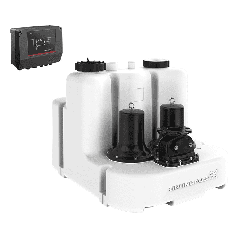 Doppel-Pumpen-Hebeanlage Grundfos Multilift MLD.38.3.2 mit der Referenz 97901114 von der Marke GRUNDFOS