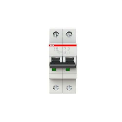 Leitungsschutzschalter S202-C16 2P 16A Charakteristik C 6kA mit der Referenz 2CDS252001R0164 von der Marke ABB