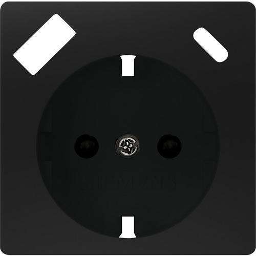 Schuko-Steckdosenabdeckung mit USB schwarz matt Miro mit der Referenz 5UH10725SB10 von der Marke BJC