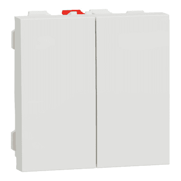 1-poliger 2-Wege-Schalter 10AX 2 Module Schnellanschluss unbehandelt IP4X New Unica polar mit der Referenz NU321318 von der Marke SCHNEIDER ELECTRIC