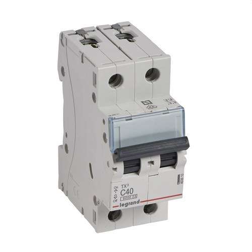 Leitungsschutzschalter TX3 2P 40A Charakteristik C 6kA mit der Referenz 403610 von der Marke LEGRAND