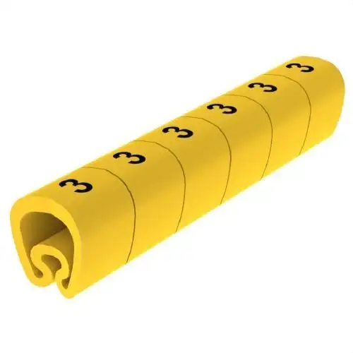 Vorgeschnittene gelbe Markierer Ø5 PVC-beschichtet mit der Referenz 1811-3 von der Marke UNEX