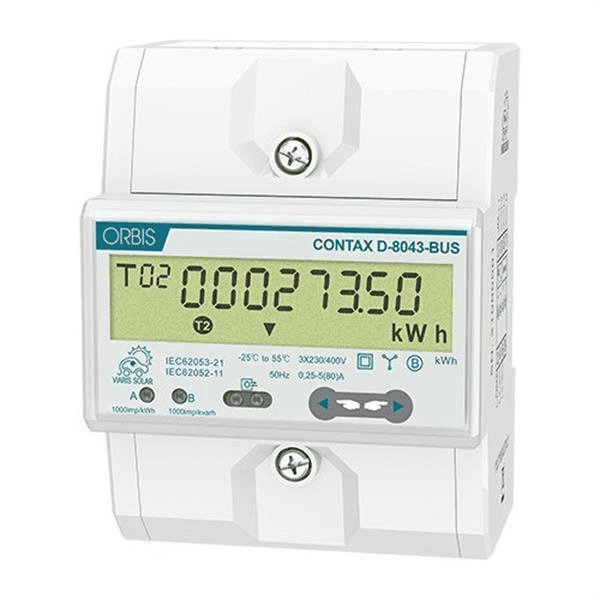 Dreiphasiger Energiezähler bis 80 A Orbis CONTAX D-8043 mit der Referenz OB709900 von der Marke ORBIS