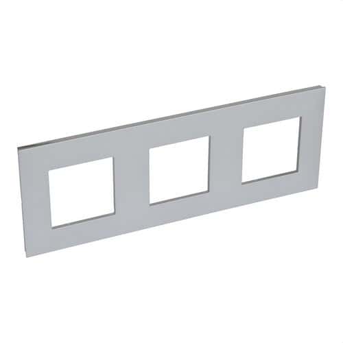 3-Element Aluminium/Chrome Decorative Frame Valena Next with reference 741043 from the brand LEGRAND