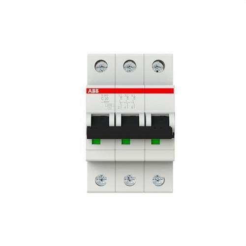 Leitungsschutzschalter S203-C20 3P 20A Charakteristik C 10kA mit der Referenz 2CDS253001R0204 von der Marke ABB