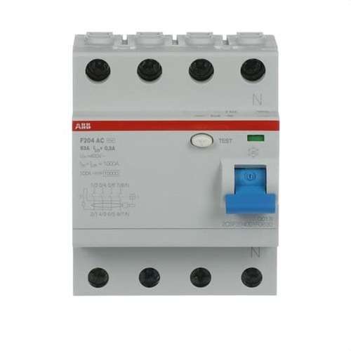 Differentialschalter 4P 63A Typ AC 300mA mit der Referenz 2CSF204001R3630 von der Marke ABB
