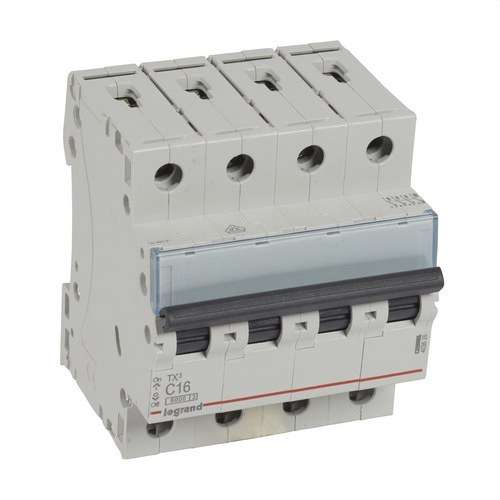 Leitungsschutzschalter TX3 4P 16A Charakteristik C 6kA mit der Referenz 403626 von der Marke LEGRAND
