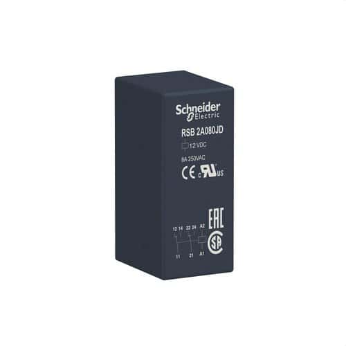 Plug-in Relay 2 NO/NC 8A 12V DC with reference RSB2A080JD from the brand SCHNEIDER ELECTRIC