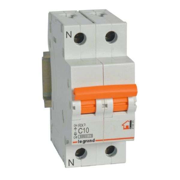 Leitungsschutzschalter RX³ - 1P+N - 230V~ - 10A - Charakteristik C mit der Referenz 419925 von der Marke LEGRAND