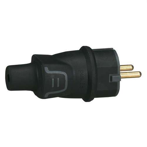 2P+T STECKER SCHWARZ GUMMI mit der Referenz 050342 von der Marke LEGRAND