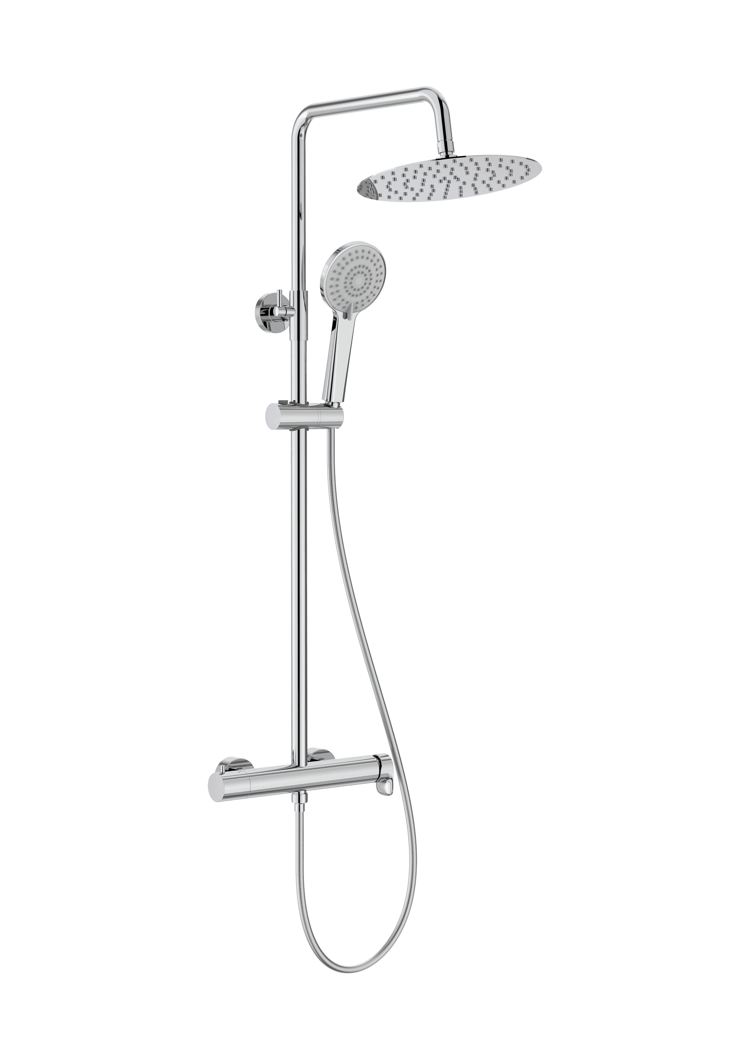 Einhebel-Duschsäule Chrom Roca Vega Plus Round mit der Referenz A5A9A6EC00 von der Marke ROCA
