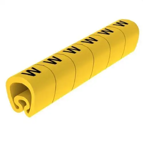 Vorgeschnittene gelbe Markierer Ø18 PVC beschichtet mit der Referenz 1813-W von der Marke UNEX