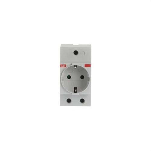 ABB Steckdose grau ohne Innenschalter 16A IP20 IP30 250 V mit der Referenz 2CSM210000R0721 von der Marke ABB