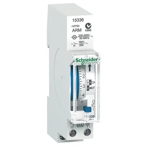 Analoge Tageszeitschaltuhr Acti9 IH 1 Modul CRM 1 Kanal 16A mit der Referenz 15336 von der Marke SCHNEIDER ELECTRIC