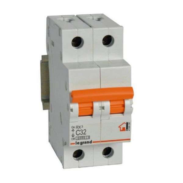 Leitungsschutzschalter RX³ - 2P - 230/400V~ - 32A - Charakteristik C mit der Referenz 419938 von der Marke LEGRAND