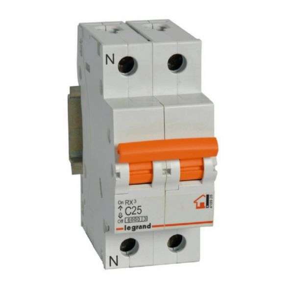 Leitungsschutzschalter RX³ - 1P+N - 230V~ - 25A - Charakteristik C mit der Referenz 419928 von der Marke LEGRAND