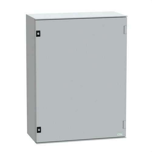 Stahlschrank zur Wandmontage mit Blindtür ohne Montageplatte 847x636x300 PanelSeT CRN mit der Referenz NSYPLM86G von der Marke SCHNEIDER ELECTRIC
