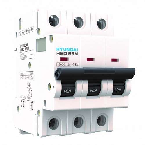 Leistungsschalter HGD 4P 20A 6kA C STD mit der Referenz HGD63-M4P020C von der Marke HYUNDAI