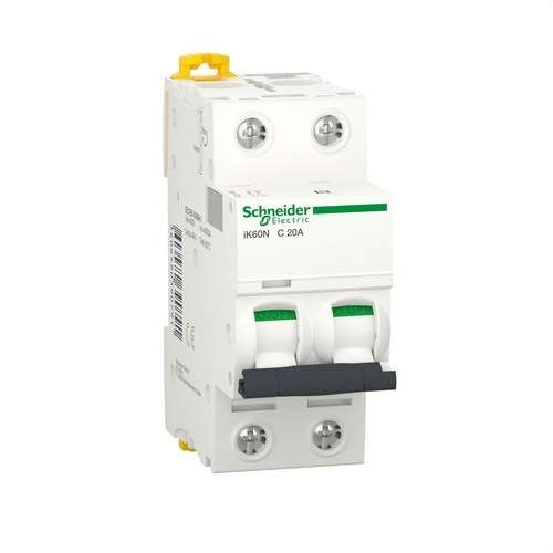 Leistungsschalter IK60N 2P 20A Charakteristik C 6kA mit der Referenz A9K17220 von der Marke SCHNEIDER ELECTRIC