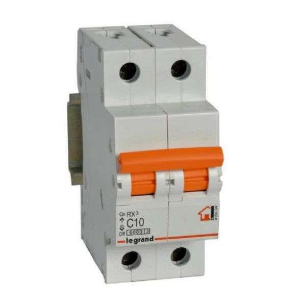 Leitungsschutzschalter RX³ - 2P - 230/400V~ - 10A - Charakteristik C mit der Referenz 419934 von der Marke LEGRAND