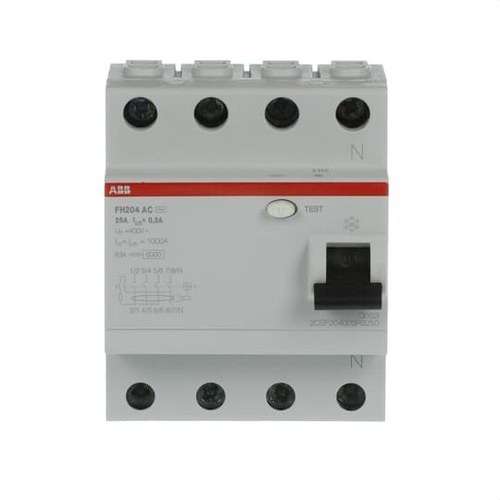 Differential 4P 25A Klasse AC 300mA mit der Referenz 2CSF204003R3250 von der Marke ABB