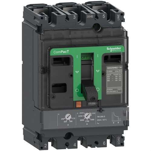 Leistungsschalter ComPacT NSX160F 36kA AC 3P3R 160A TMD mit der Referenz C16F3TM160 von der Marke SCHNEIDER ELECTRIC