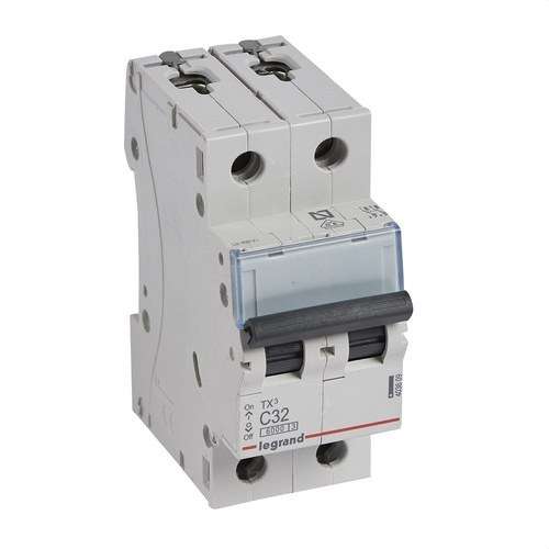 Leitungsschutzschalter TX3 2P 32A Charakteristik C 6kA mit der Referenz 403609 von der Marke LEGRAND
