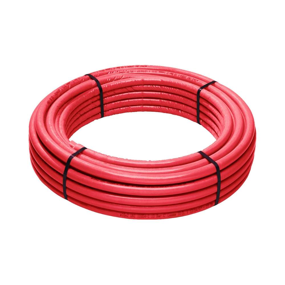 Mehrschichtige vorisolierte Rohrleitung 32x3,00 10 mm rot - Rolle von 25 Metern mit der Referenz 110.32125 von der Marke MULTICAPAS