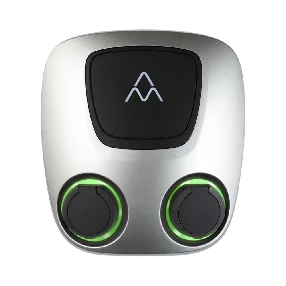 Doppelter Elektroauto-Ladegerät mit WLAN 2 x 22 kW Charge Amps Aura Twin Socket mit der Referenz 130909 von der Marke CHARGE AMPS