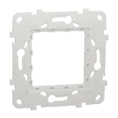 Universalrahmen aus Kunststoff für 2 Module New Unica mit der Referenz NU7002P von der Marke SCHNEIDER ELECTRIC