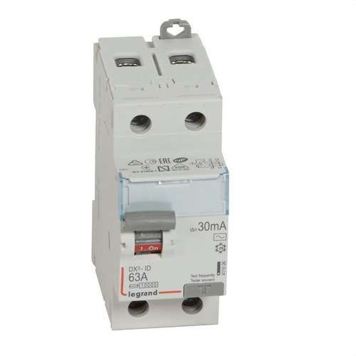 DX3 Differenzialschalter 2P 63A 30mA Klasse AC mit der Referenz 411506 von der Marke LEGRAND