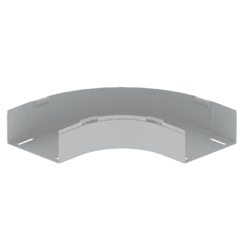Flache 90º-Kurve grau RAL7035 100x200 mm U23X mit der Referenz 66230 von der Marke UNEX