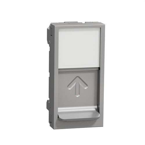 1-Modul RJ45 Keystone Platte Aluminium New Unica mit der Referenz NU946030 von der Marke SCHNEIDER ELECTRIC