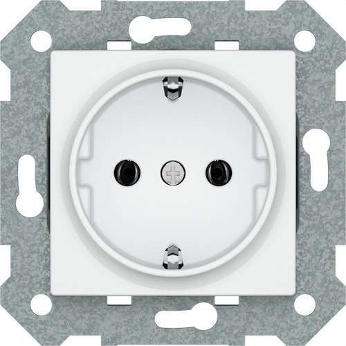 Schuko-Steckdose mit Erdung, Silber Luna Viva mit der Referenz 23526-1 von der Marke BJC