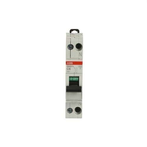 Leitungsschutzschalter SN201L-C6 1P+N 6A Charakteristik C 4,5kA mit der Referenz 2CSS245101R0064 von der Marke ABB