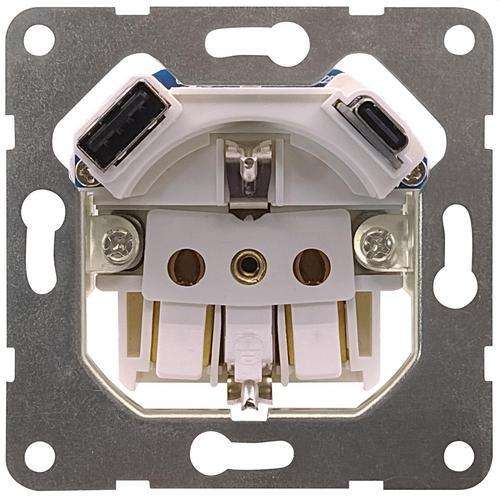 Schuko-Steckdose mit USB Typ-C Ladegerät mit der Referenz 18524-USBC von der Marke BJC