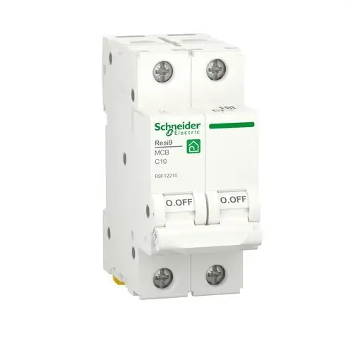 Leitungsschutzschalter RESI9 2P 10A Charakteristik C 230V Charakteristik C 6kA mit der Referenz R9F12210 von der Marke SCHNEIDER ELECTRIC