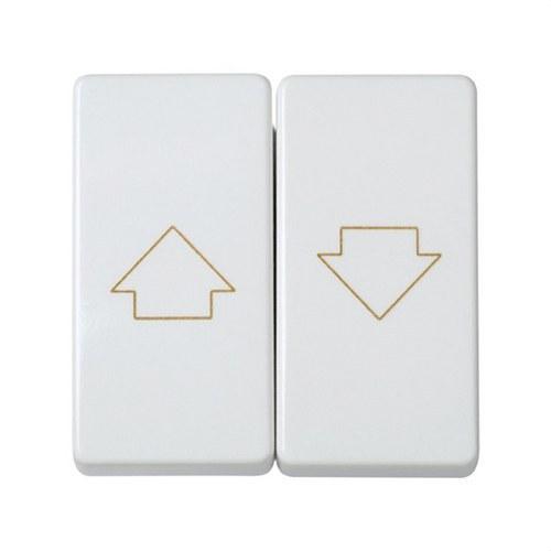 Gruppe von 2 Tastern für Rollläden mit elektrischem Verriegelungssystem weiß Simon 27 Play mit der Referenz 27332-35 von der Marke SIMON